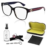 GG0038ON Square Shape Eyeglasses + Bundle with eSHADES Luxury Eyewear Kit