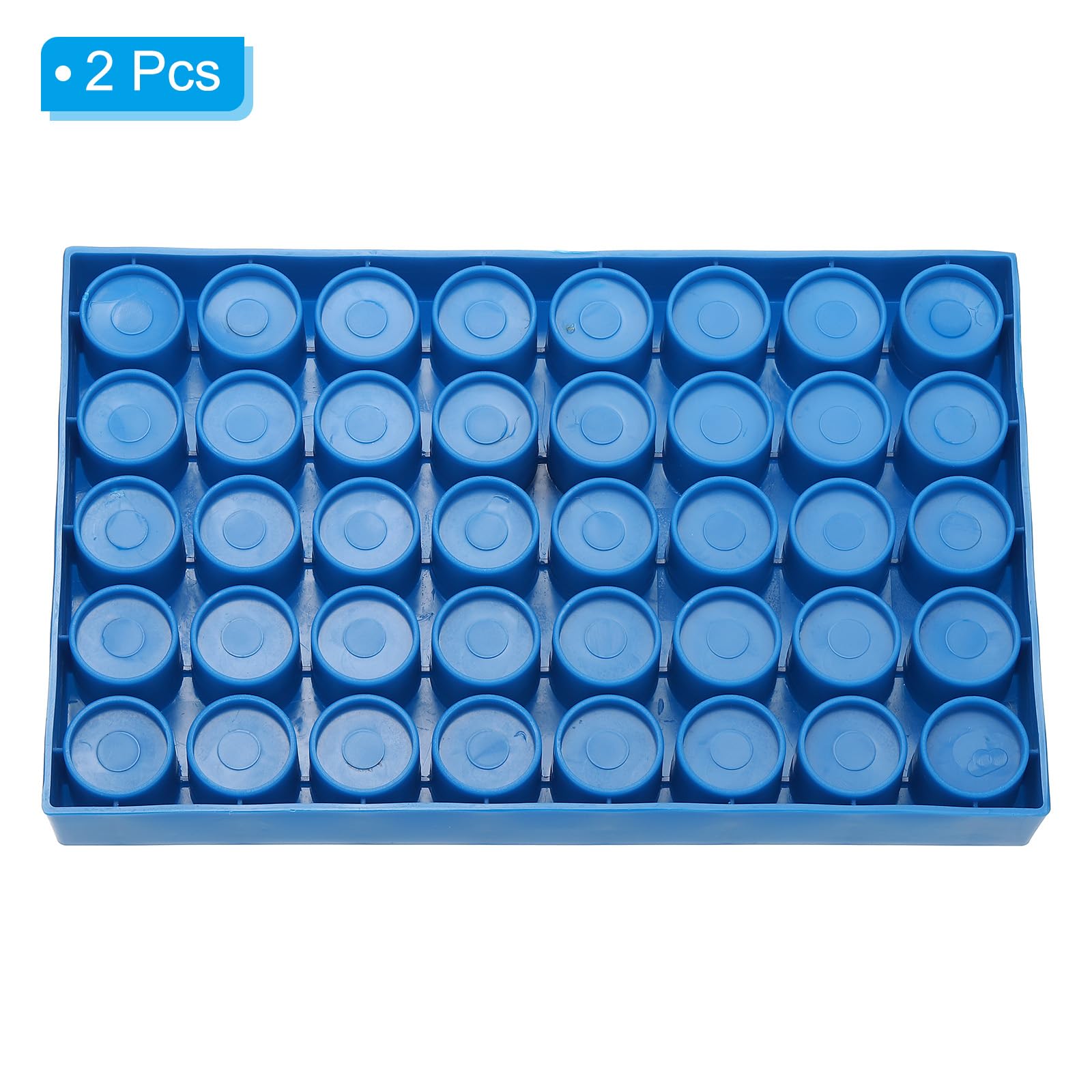 PATIKIL Flaschenhalter Für 20ml Autosampler Flaschen 2 Stück Flaschenhalter 40-Well Stapelbarer Teströhrchenhalter Flaschenhalter Für Mikrozentrifugenröhrchen Blau
