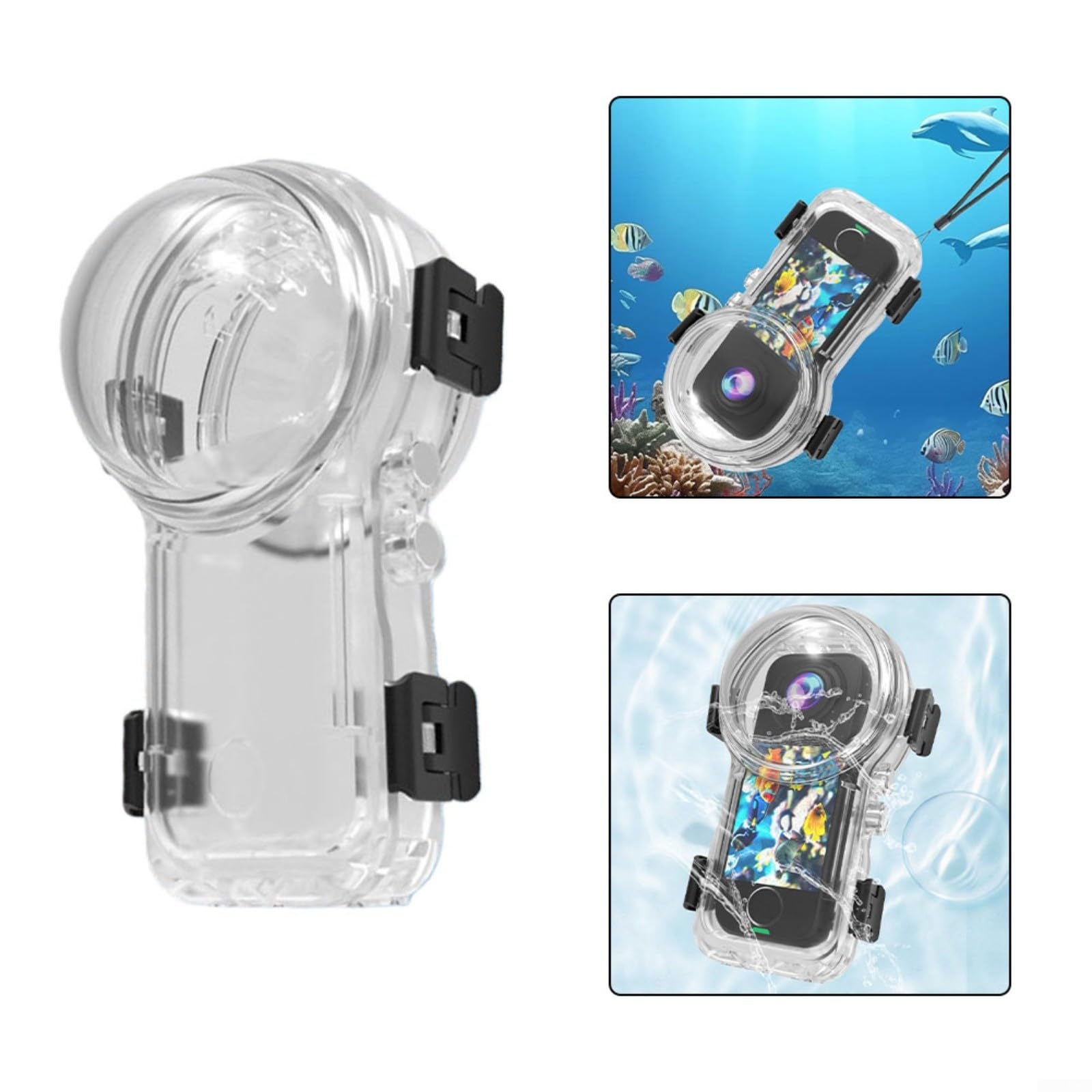 Underwater 50M Funda protectora X4 Air, soporte magnético PC Shell con lente transparente PMMA