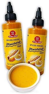 EL The Cook Indian Spiced Mustard Sauce | No MSG, Artificial Colour Or Flavour Added | Natural, Fat-free, Vegan, Gluten-free | Pack of 2 x 110g