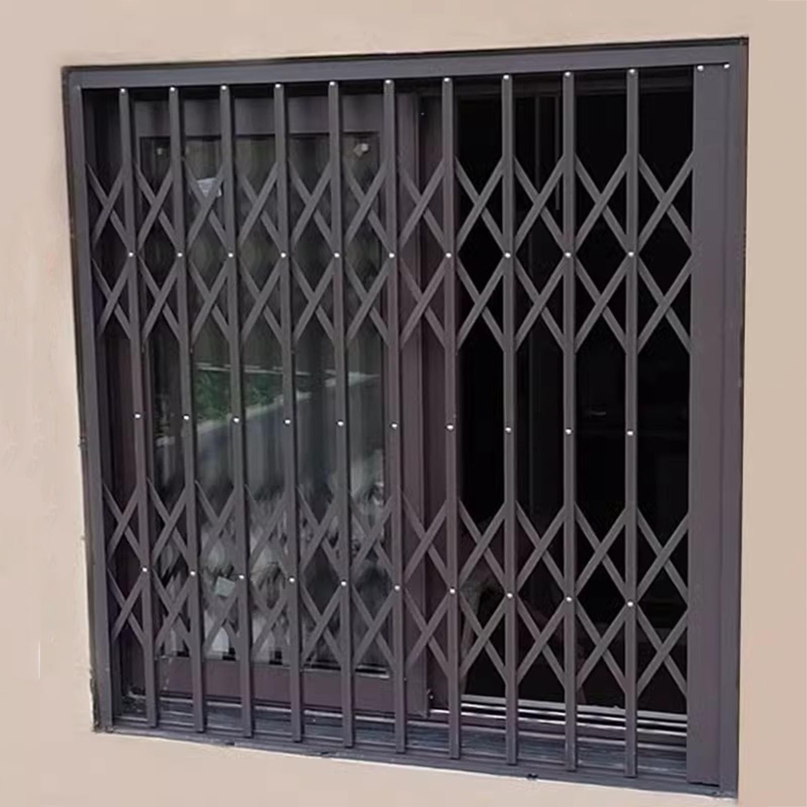Red antirrobo para ventanas correderas, barras de seguridad de aleación de aluminio para prevención de robos al aire libre, ideal para lofts y cobertizos, fácil de instalar