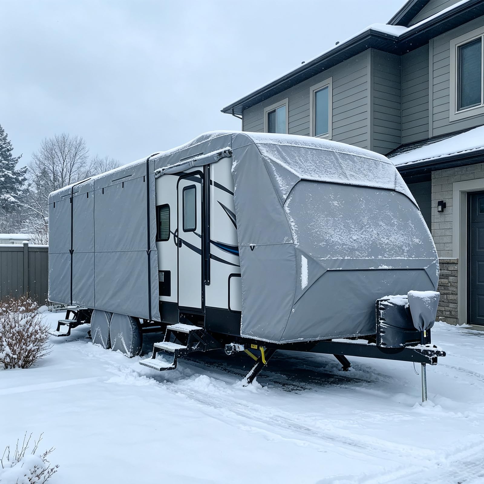 Leader Accessories Windproof 14-16 ft Travel Trailer RV Cover Extra Thick