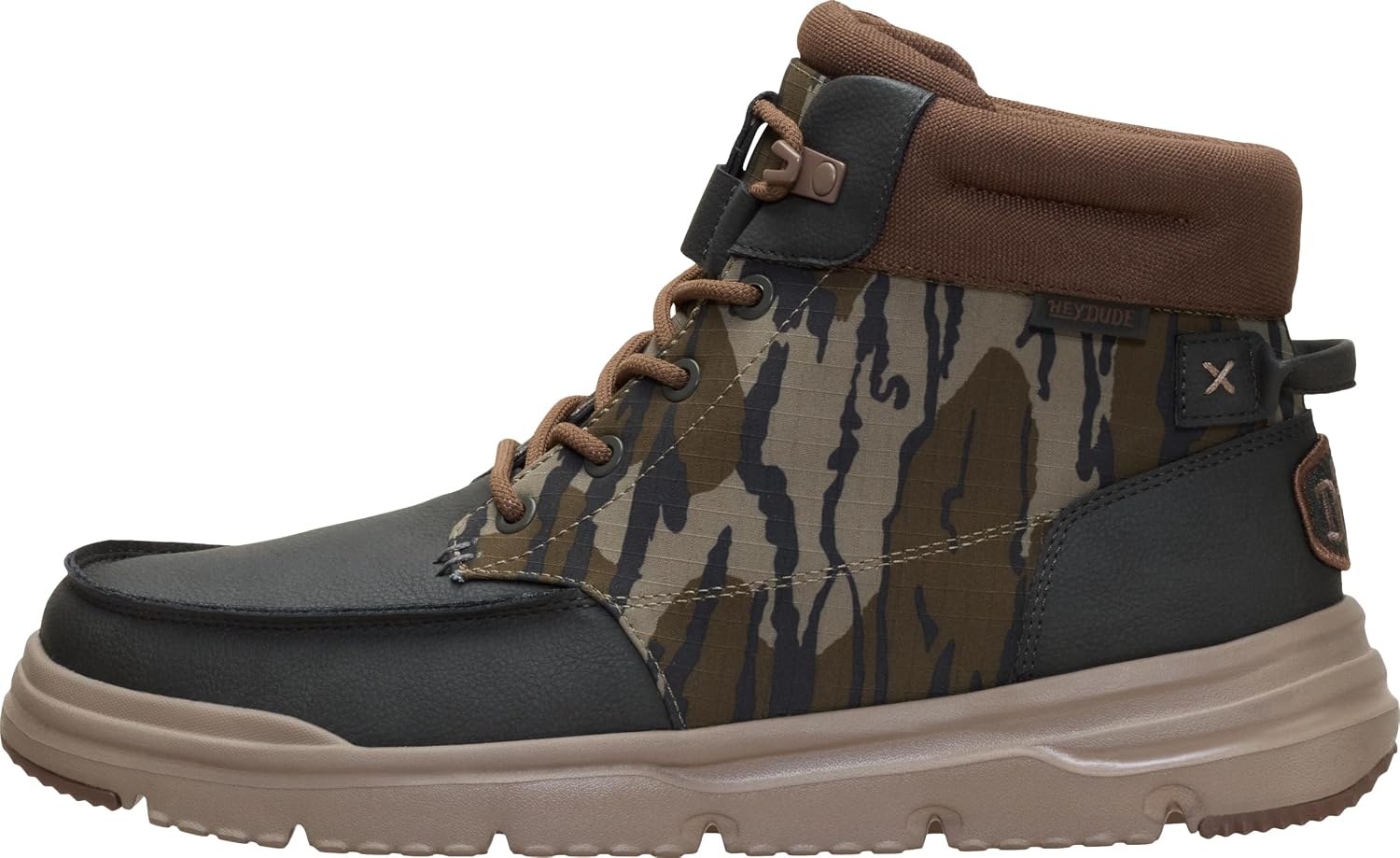 HEYDUDE Men's Mossy Oak OBL Bradley II Boot | Water Repellent Upper