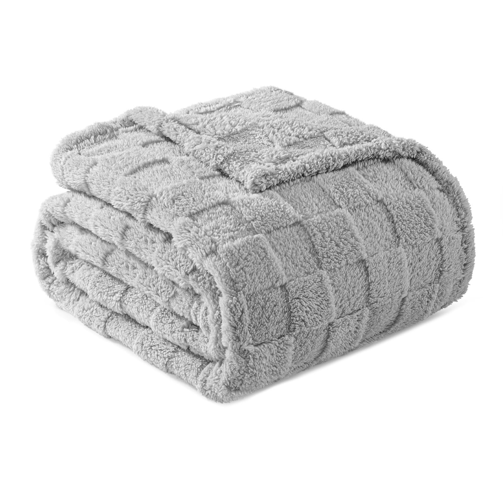 Exclusivo Mezcla Manta Sofá Gris Claro - Manta para Cama, Manta Polar, Franela Doble Cara Suave, Calidez Ligera, Todas Estaciones, 130x150 CM OEKO-TEX STANDARD 100