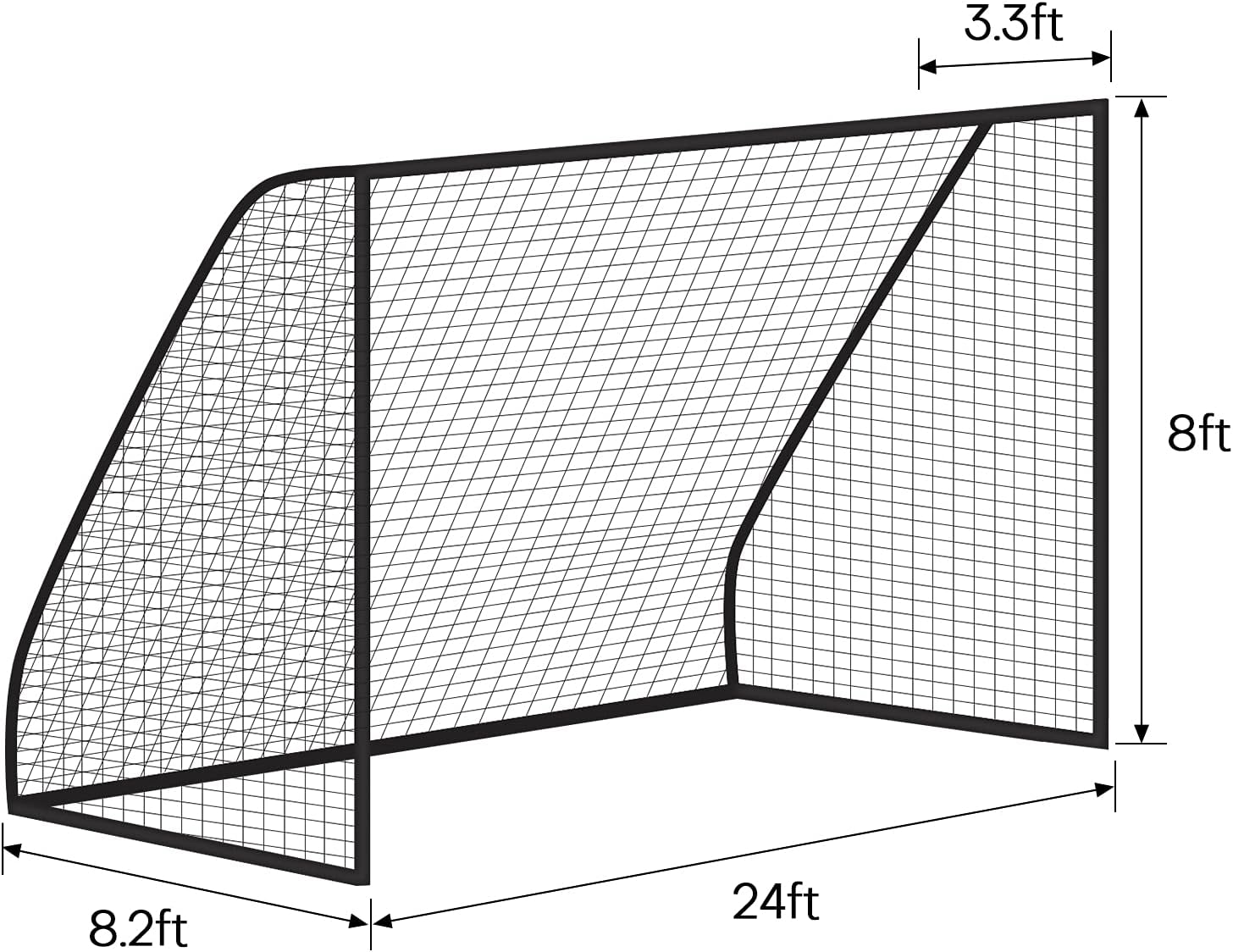 Soccer Goal Net Football Polyethylene Training Nets Full Size, Post Not Included