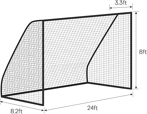 Miniatura 2 de Red de portería de fútbol, redes de entrenamiento de polietileno, tamaño completo, poste no incluido