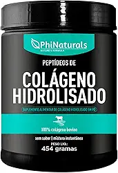 Colágeno Hidrolisado em Pó PhiNaturals - 454 gramas - 45 dias - Pó Sem Sabor - Peptídeos de Colageno