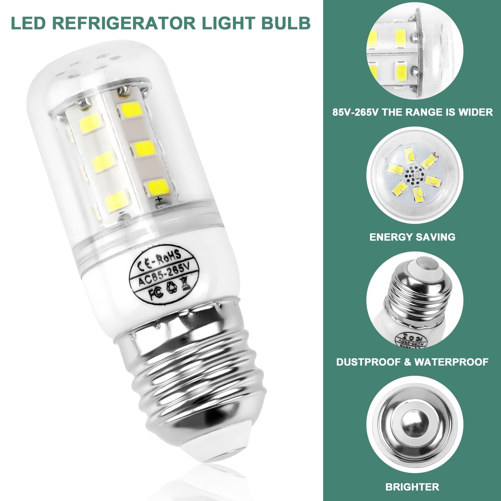 AMI PARTS 5304511738 Refrigerator LED Light Bulb - 3.5W Warm Light, 110V-240V, Replacement For Frigidaire, Kenmore & More - View #9