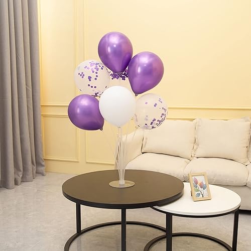 Miniatura 9 de Soporte de globos para centro de mesa, decoración de mesa para fiesta de cumpleaños, despedida de soltera, boda, compromiso, Día de la Madre,