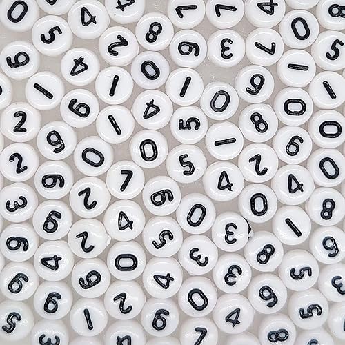 Miniatura 3 de 200 cuentas redondas coloridas del alfabeto de acrílico de 0.11 x 0.23 pulgadas con forma de plástico mixto, cuentas sueltas para hacer joyas,