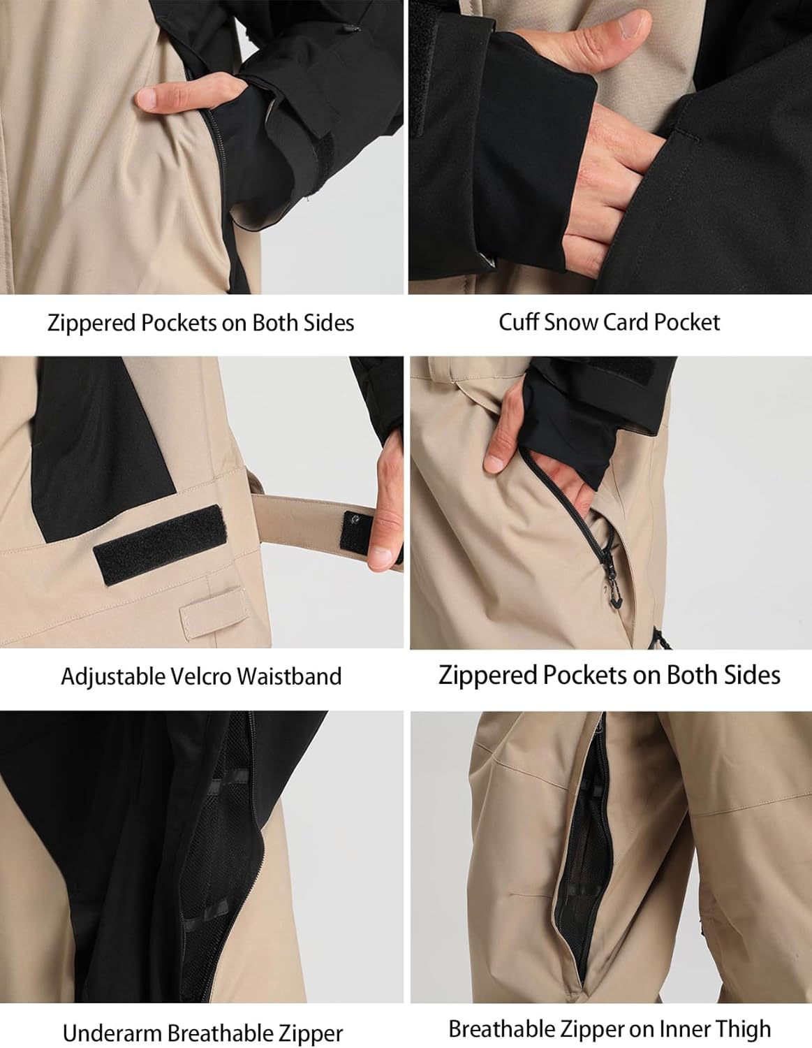 GSOU SNOW Ski Suits Women Men One Piece Snow Suits Waterproof Windproof Men Snowsuit Insulated Ski Jumpsuit for Snow Sports - Image 5