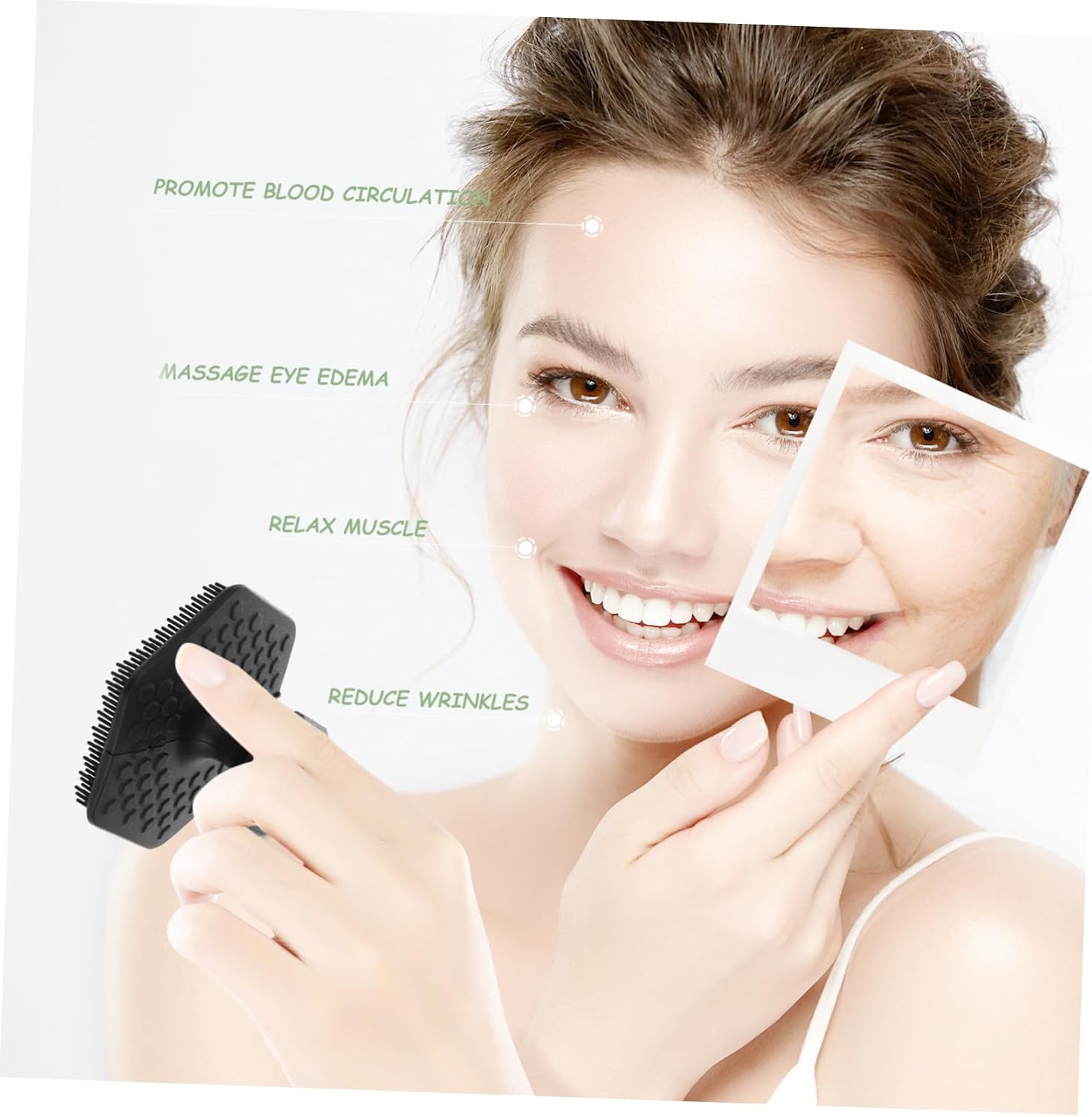 Silicone Manual Facial Cleansing Brush Black Face Exfoliator Scrubber for Deep Pore Cleaning Home Face Washing Tool for Women