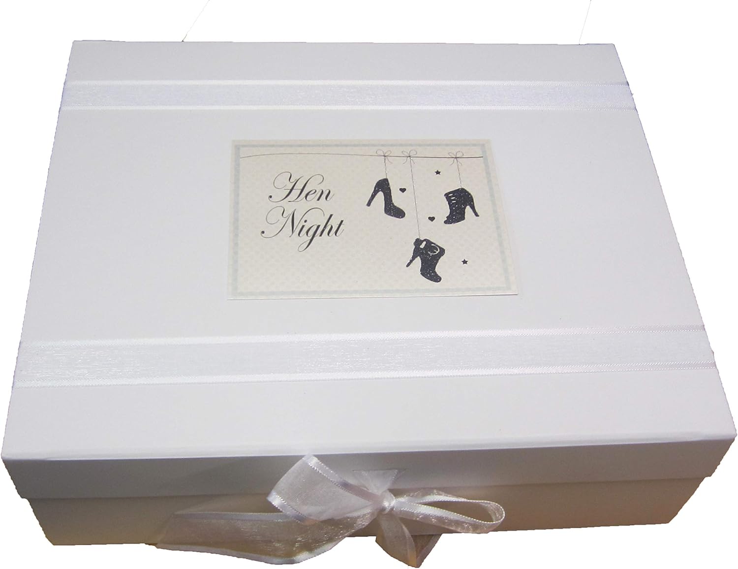 "Hen Night" Sparkling Black Heels Hen Party Large Keepsake Box (HHS2X)