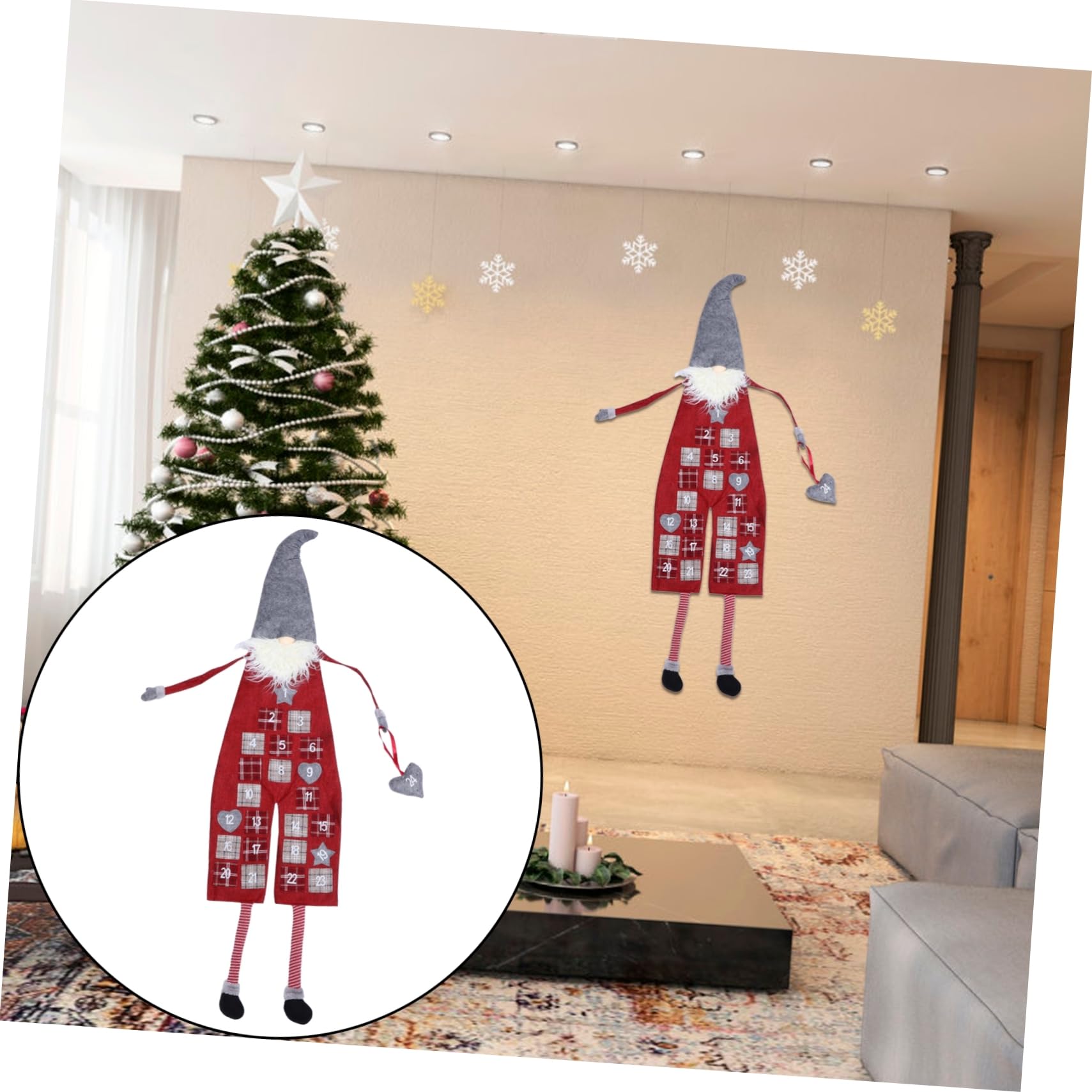 Cabilock Calendario De Adviento De Cuentas Regresivas Decoración De Navidad Gnomito Decorativo