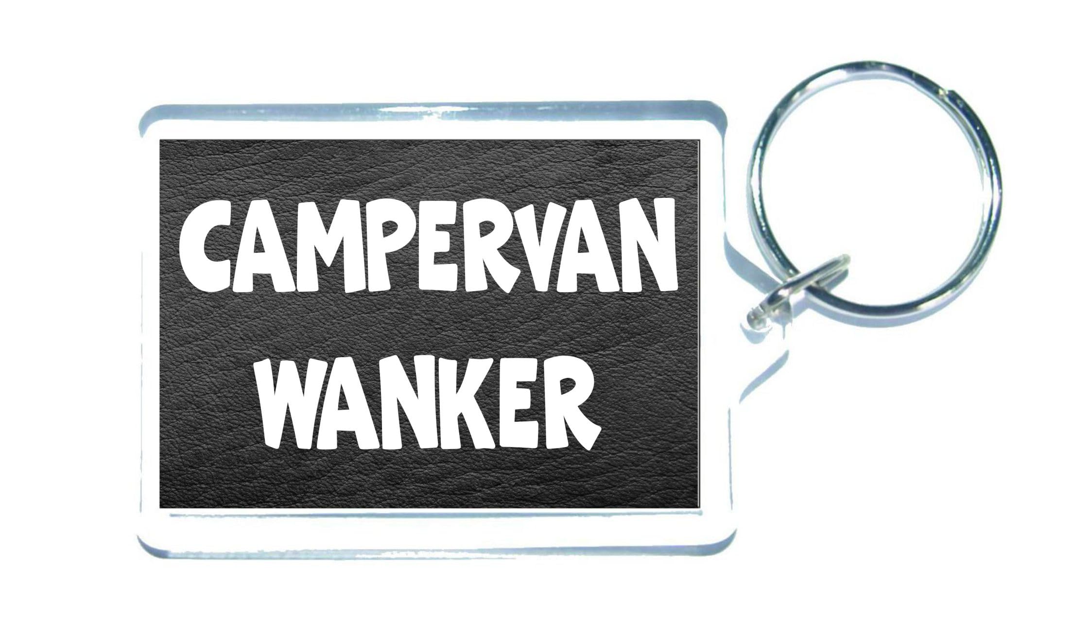 Decalarama Campervan Keyring Gift – Campervan Wanker - Fun Cute Cheeky Novelty Present
