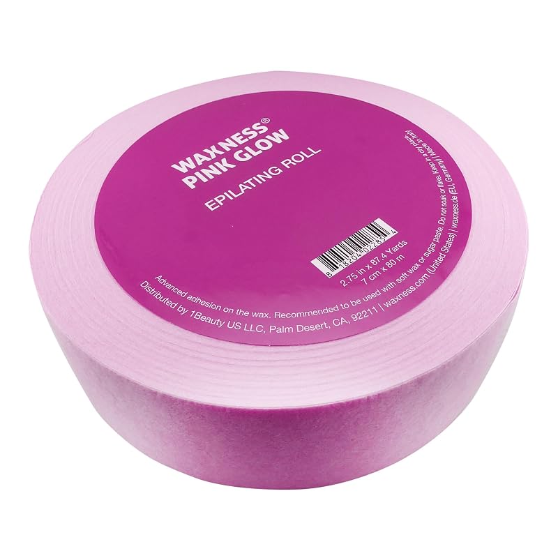 Wax Necessities Rolo de Tiras para Depilação Extra Comfort Pink Glow, 7 cm x 80 m