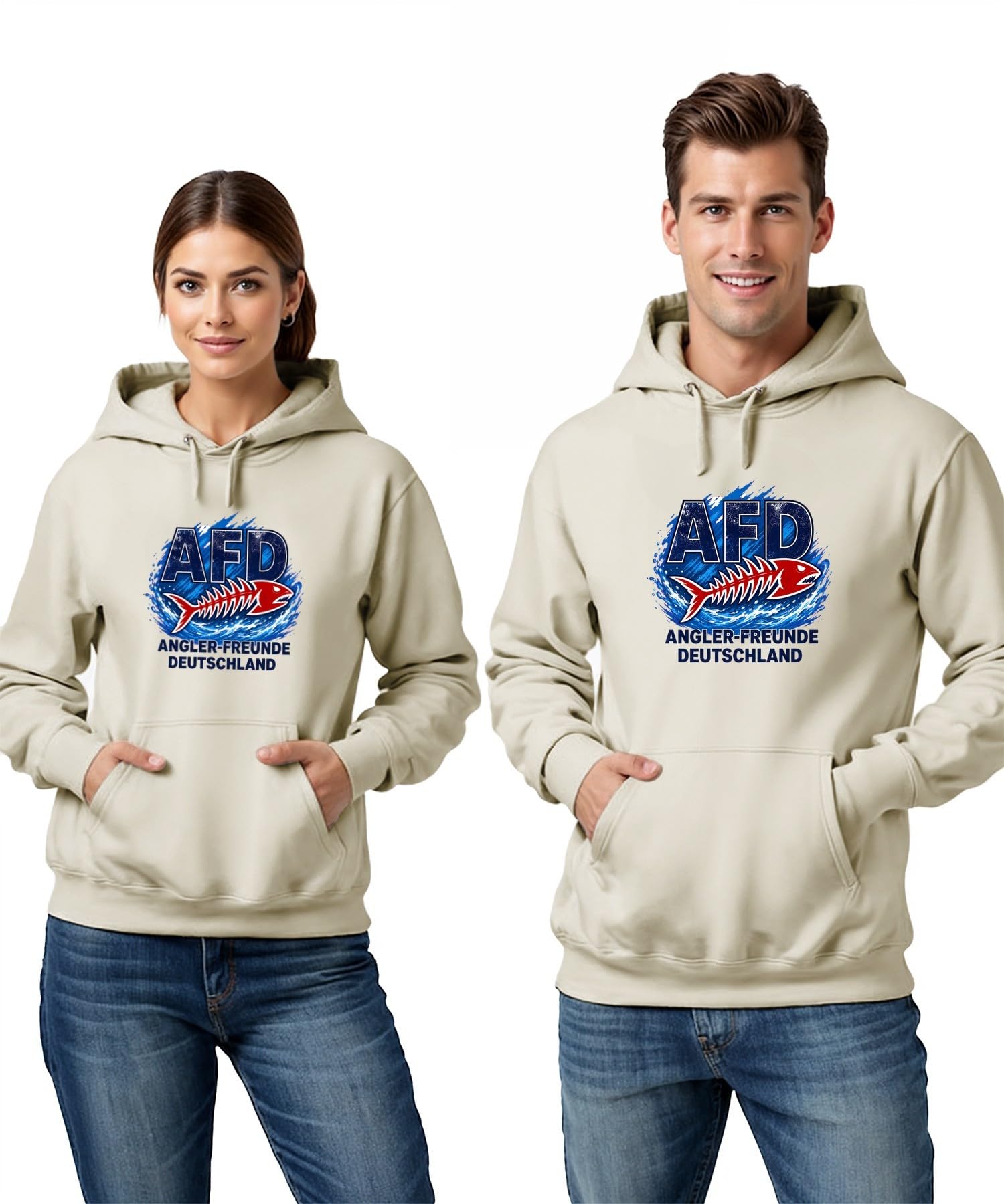 AFD bluza z kapturem dla wędkarzy | Sarkazm, wędka, wędka, wędkarstwo, wakacje, pstrąg, szczupak, dorsz, kości, satyra, gra słowna, hobby, jezioro