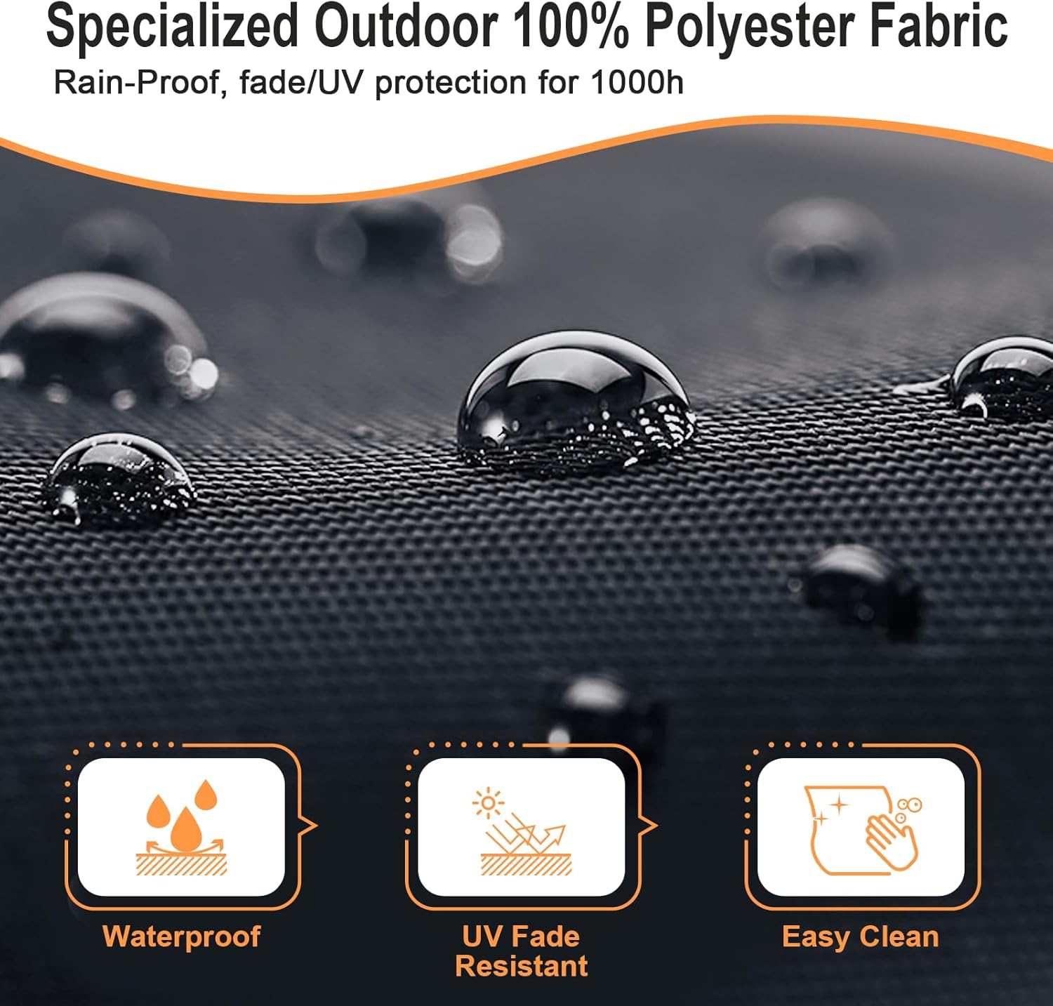 Outdoor Round sunbed Cushion Cover, 66” Patio Round daybed Replacement Cushions Cover Weatherproof, Please Measure The Size Before Buying, [Padded Foam and Pillow not Included]