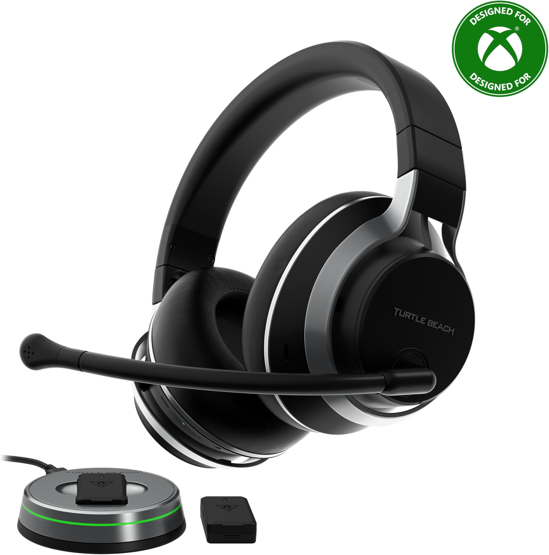 Turtle Beach Stealth Pro Multiplatform Wireless Noise-Cancelling Gaming Headset for Xbox Series X|S, Xbox One, PS5, PS4, PC, Mac, Mobile – Swappable Batteries – Black