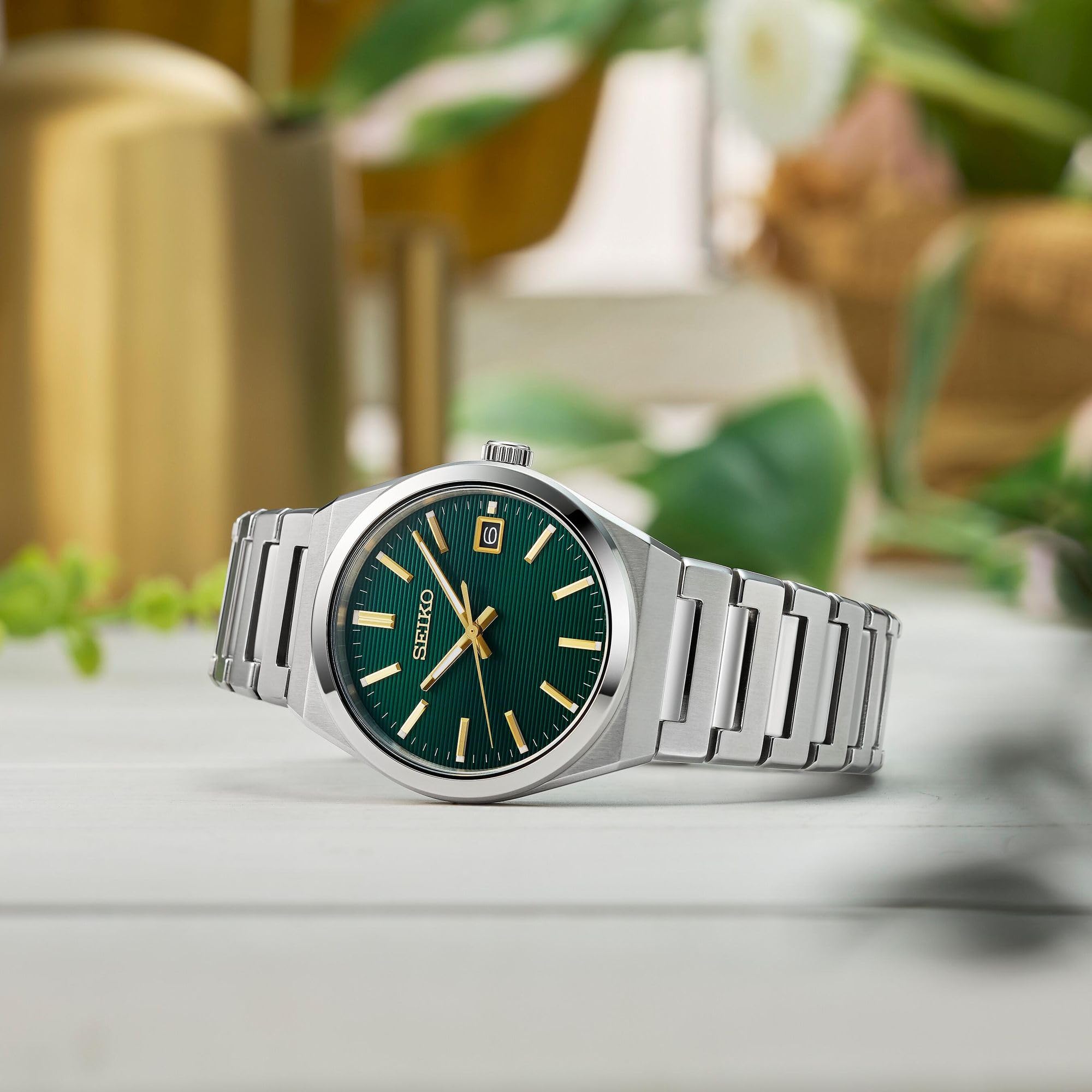 Seiko SUR601P1 - Reloj analógico para Hombre, Correa de Acero Inoxidable