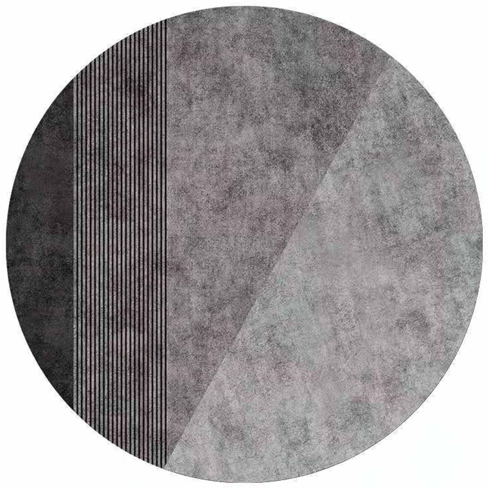 Tapis antidérapant cercle géométrique gris marron pour sécuriser votre cuisine