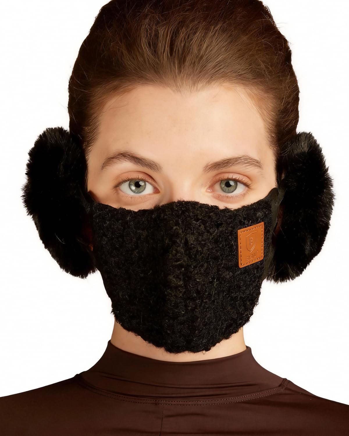 BBN Thermal Winter Face Mask : Windproof Washable Reusable with Ear Cover for Cold Weather - Adjustable Ear Loops for Outdoor
