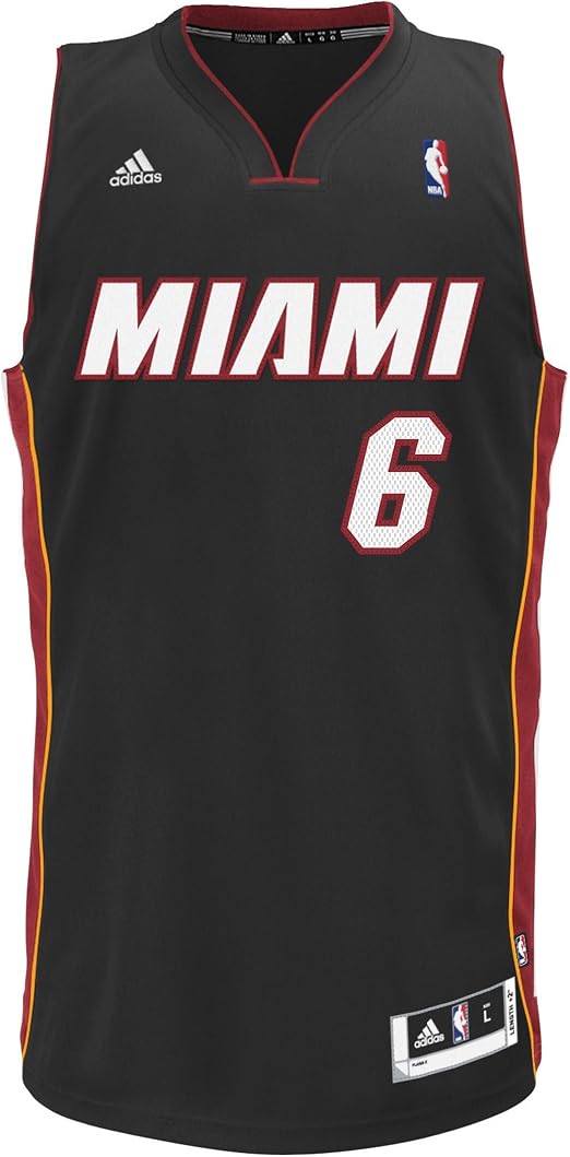adidas Maglietta NBA Swingman Miami Heat Lebron James Nero, Nero/Rosso :  Amazon.it: Abbigliamento