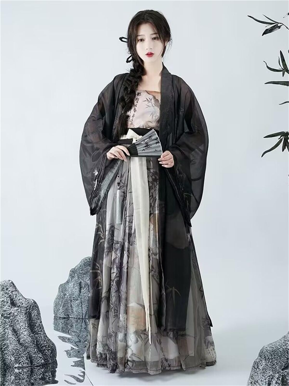 4XL Hanfu Sukienka Kobiety Piosenka Dynasty Nowoczesny Styl Oversized Cosplay Kostium Lato Czarny Hanfu Zestawy