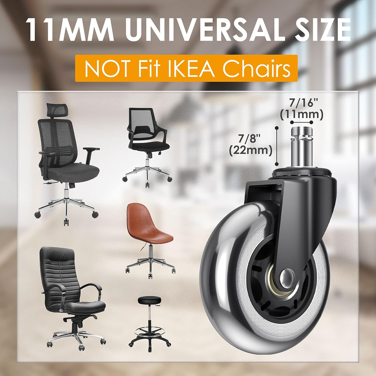 Buy Yecaye Office Chair Wheels Set Of 5 Buy Yecaye Office Chair Wheels Set Of 5