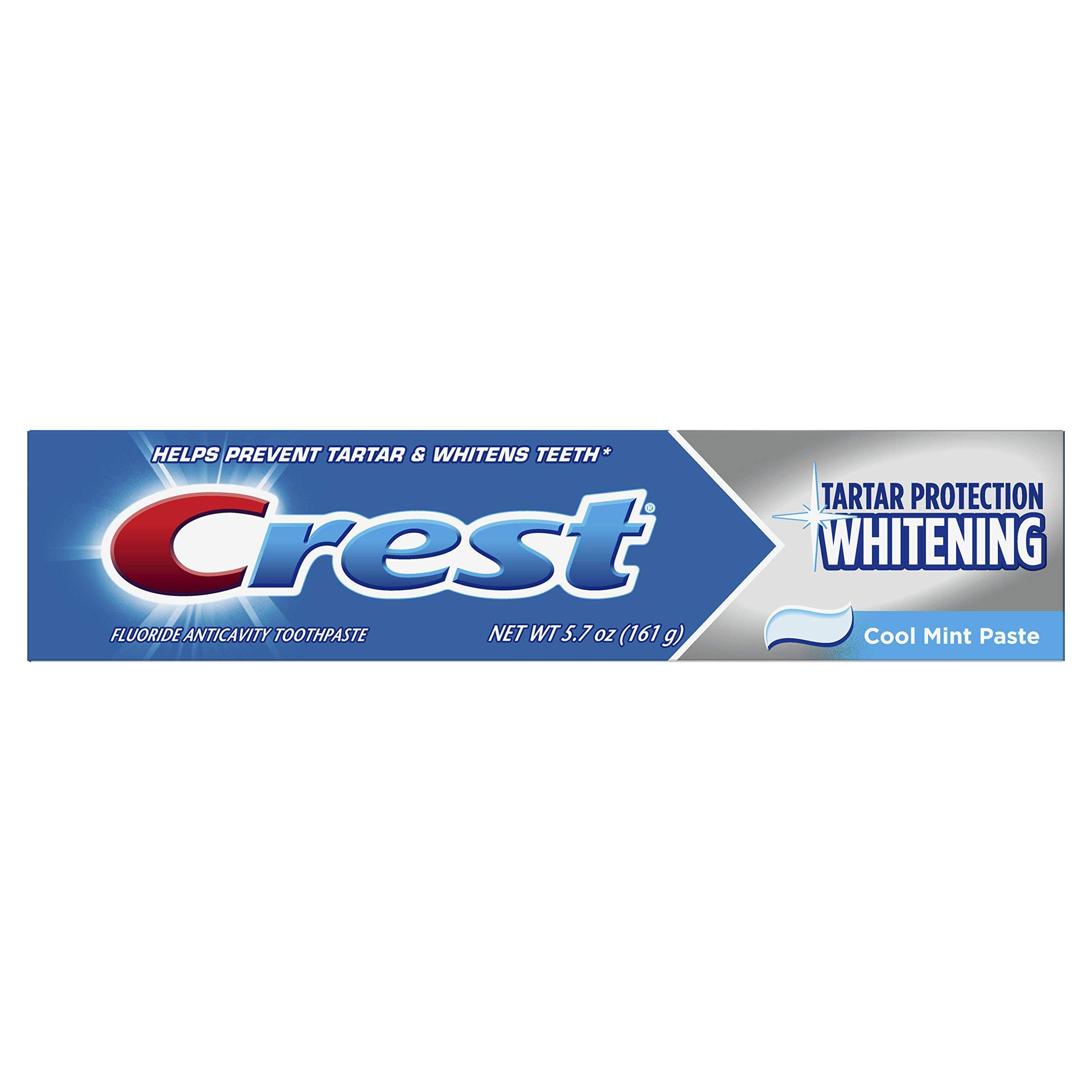 Crest Tartar Protection Toothpaste, Whitening Cool Mint, 5.7 oz, 8.550 Lb