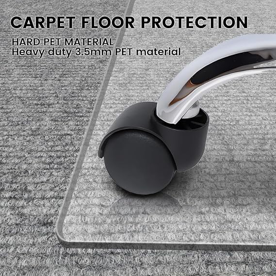 Office Chair Mat - Heavy Duty, 47x32, 1/7 Thick, Flat Shipping, Suitable for Carpet and Hardwood Floor