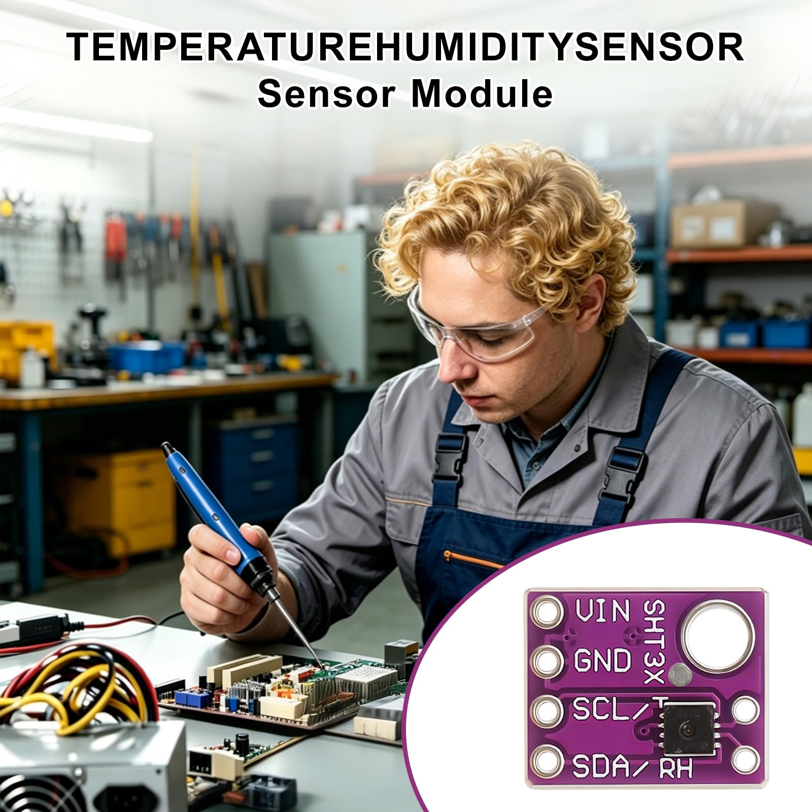 HENGBIRD 3 sztuki SHT31-D czujnik temperatury i wilgotności 2,4 ~ 5,5 V DC, czujnik temperatury, czujnik wilgotności, moduł z interfejsem IIC I2C, czujnik wilgotności do Arduino
