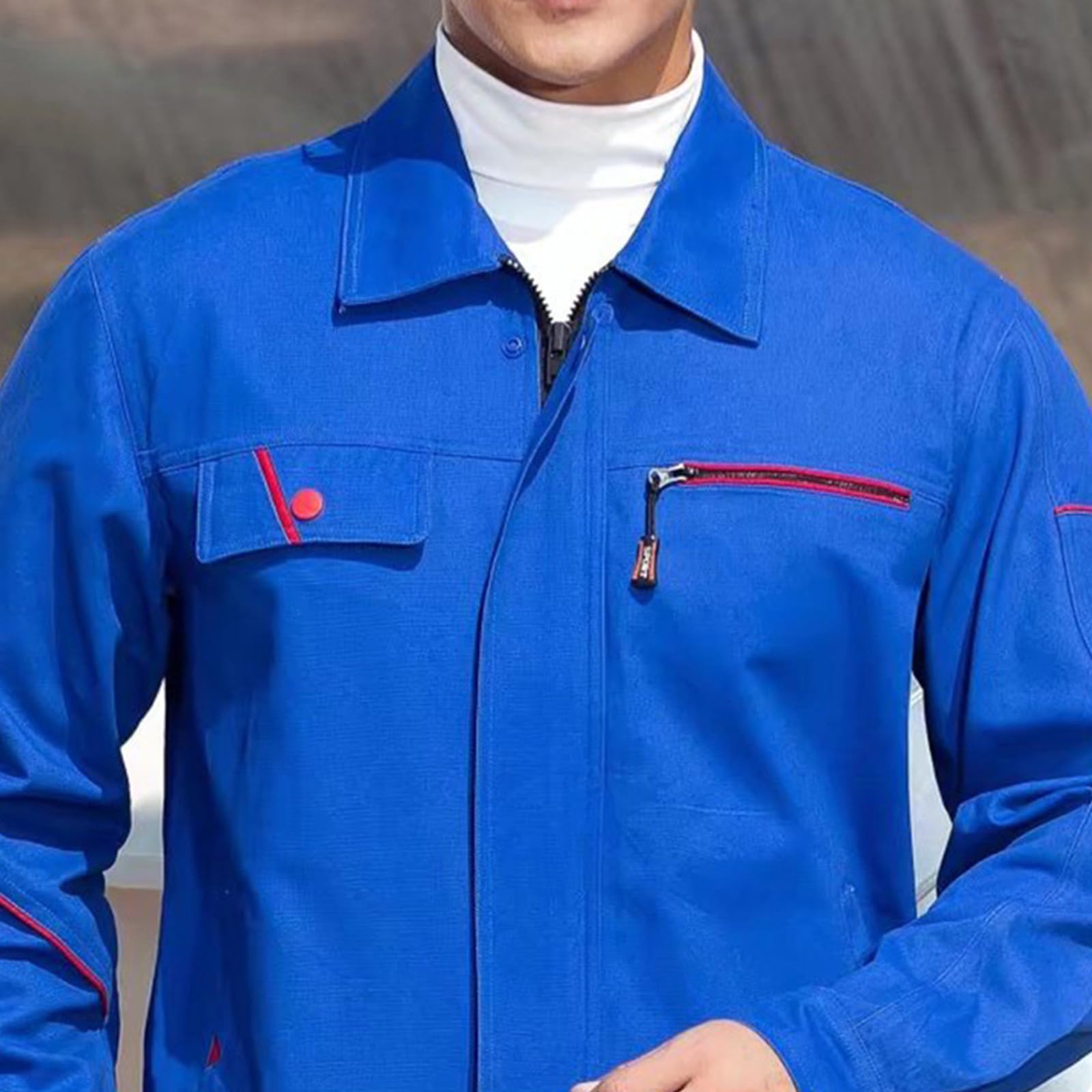 Combinaison Zippée Avant Pour Hommes Femmes, Salopette De Travail En Coton À Manches Longues, Veste Et Pantalon