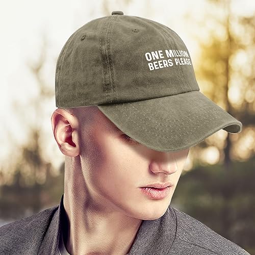 Miniatura 4 de Sombrero de béisbol con texto en inglés "One Million Beers Please Hat", regalos divertidos para mujeres