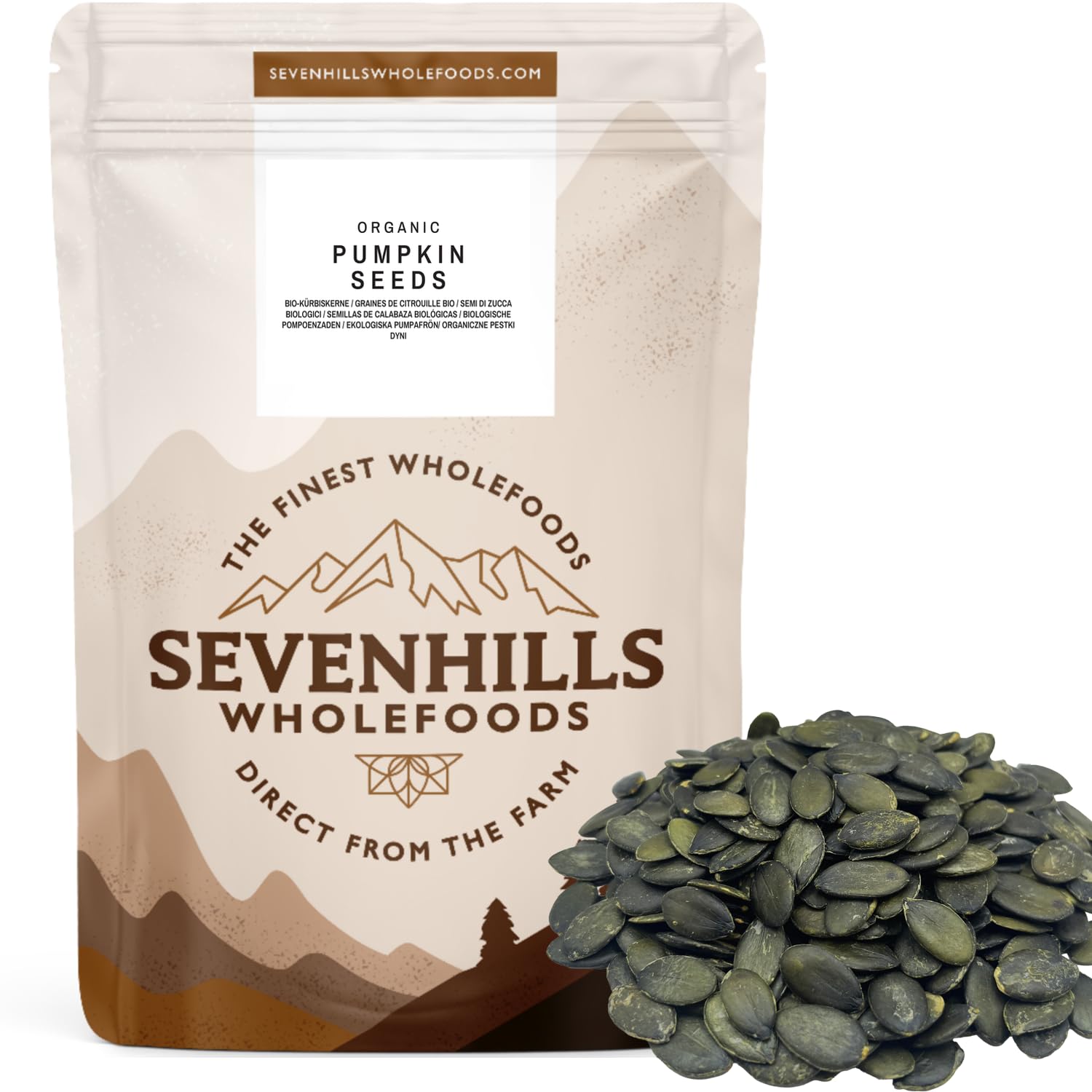 Sevenhills Wholefoods Organic European Pumpkin Seeds 400g from AustriaEU Organic