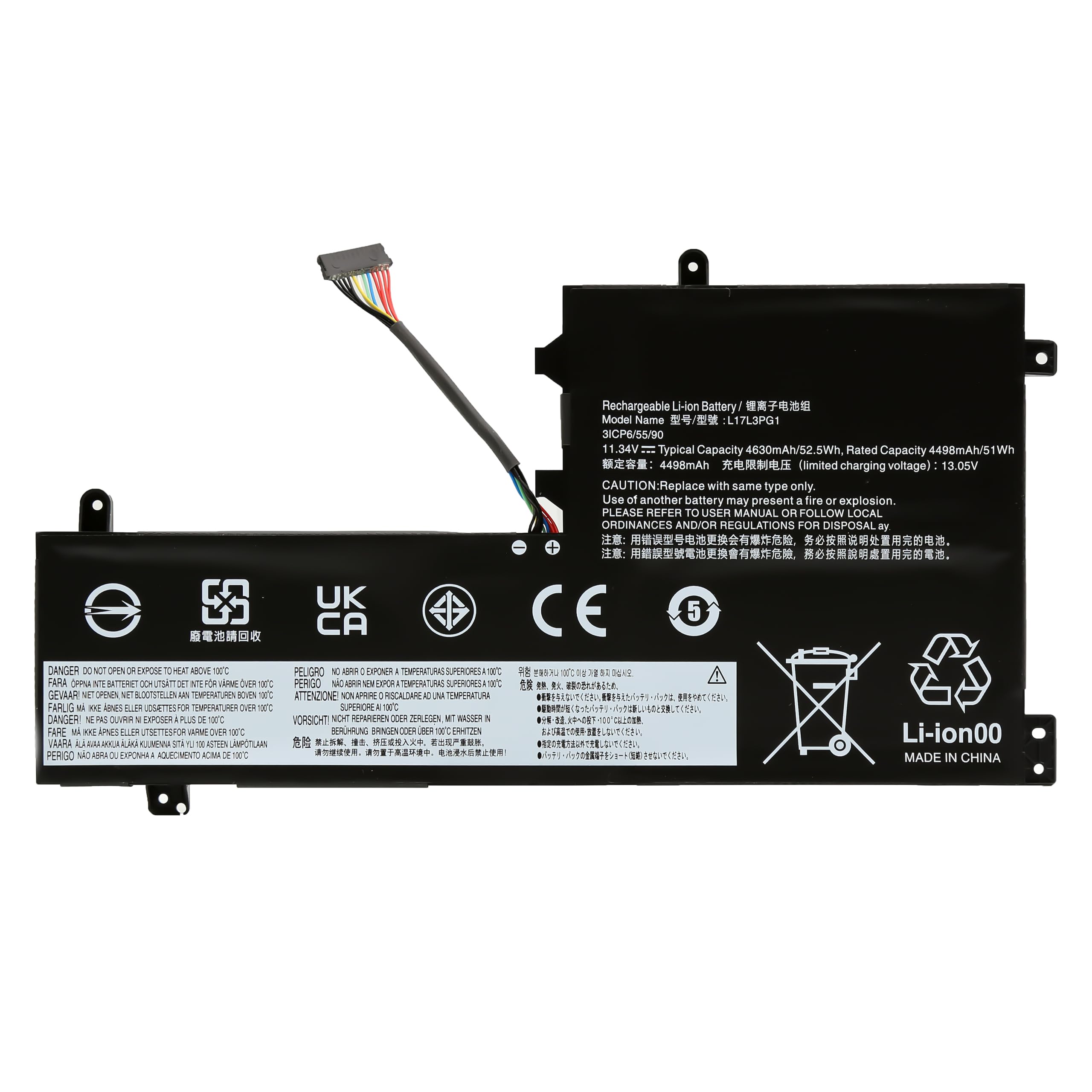 BLESYS Batería para Lenovo L17M3PG1 L17L3PG1 L17C3PG1 L17M3PG3 11,34V