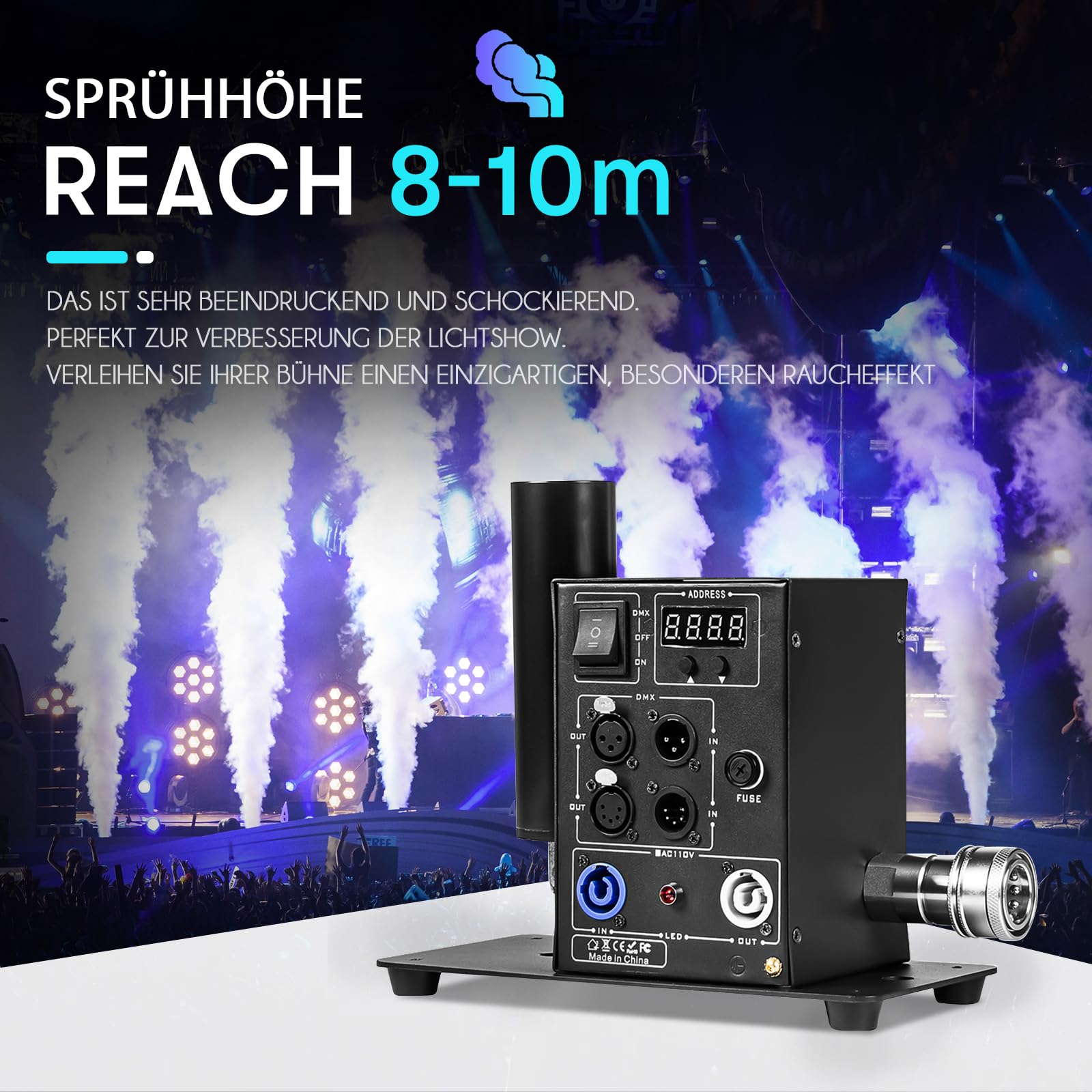DMX CO2 Jet Maschine, Jet Rauch Maschine, Bühne Spezielle Wirkung Zeigen, CO2 Blaster Kanone, für DJ Konzert Nacht Bar Gassäulenpistole