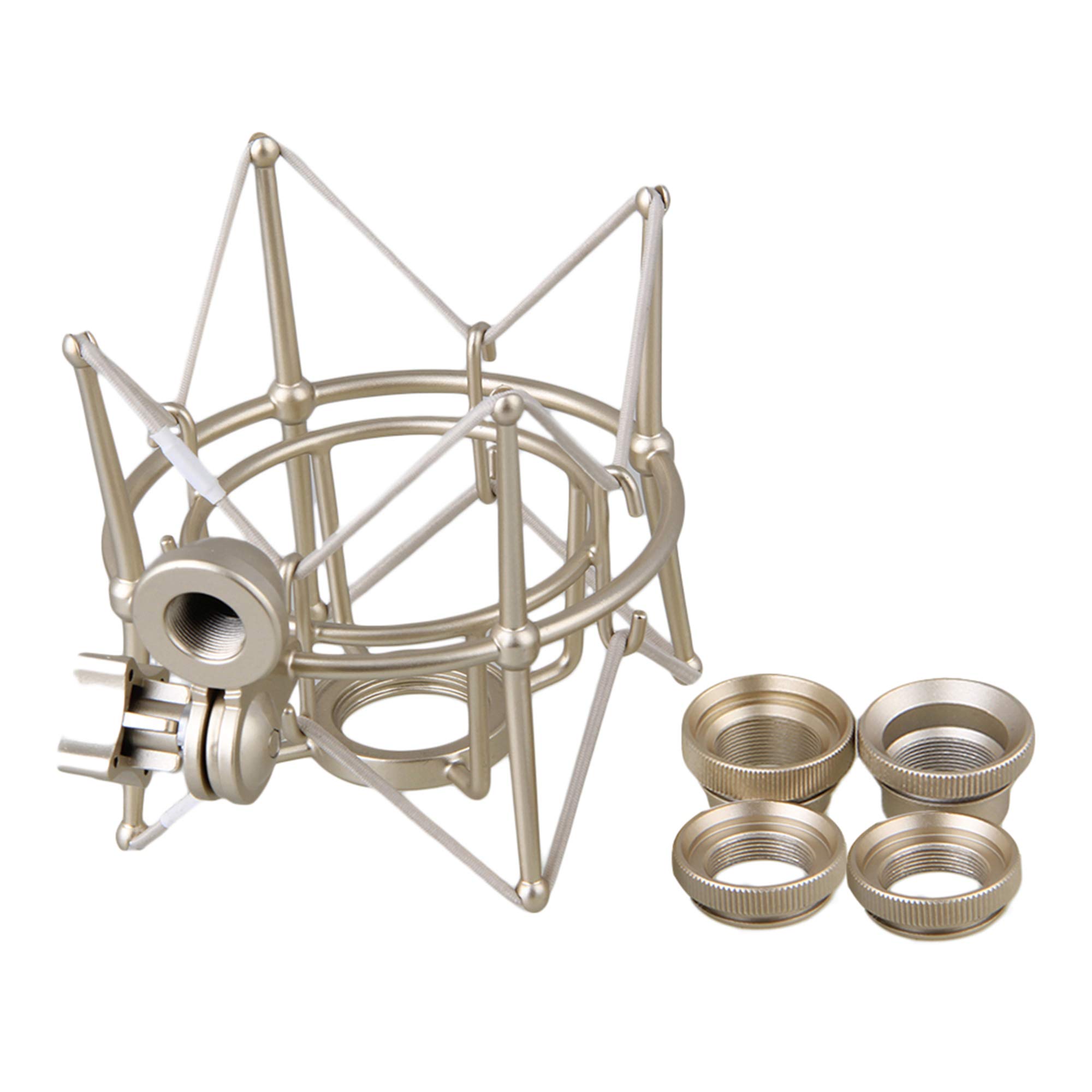 metal, misura grande, forma cilindrica, argento microfono Spider Shockmount U87 Micropone