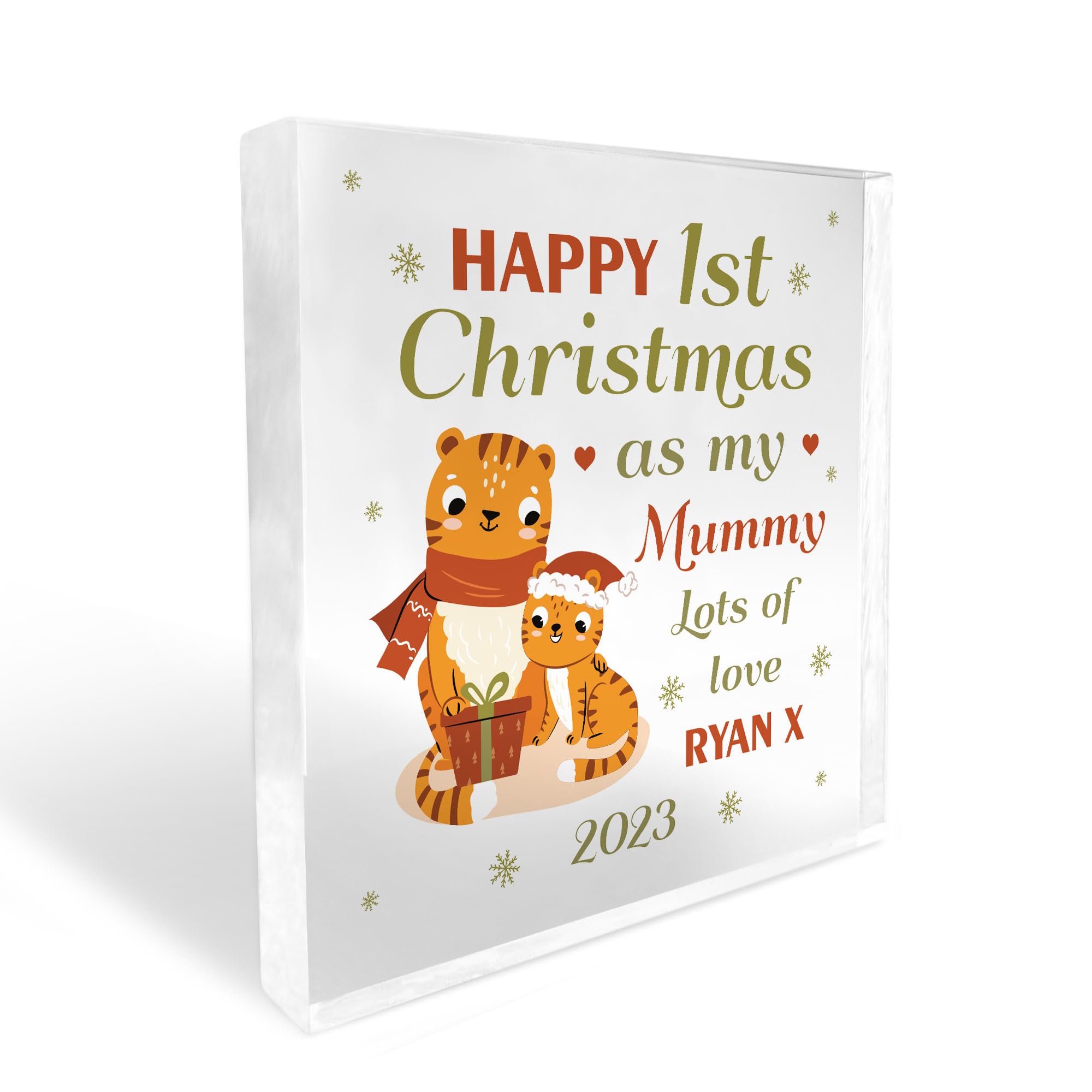 Red Ocean 1st Christmas As My Mummy Gift Personalised Plaque Gift For Mummy Christmas New Mummy Gift Keepsake