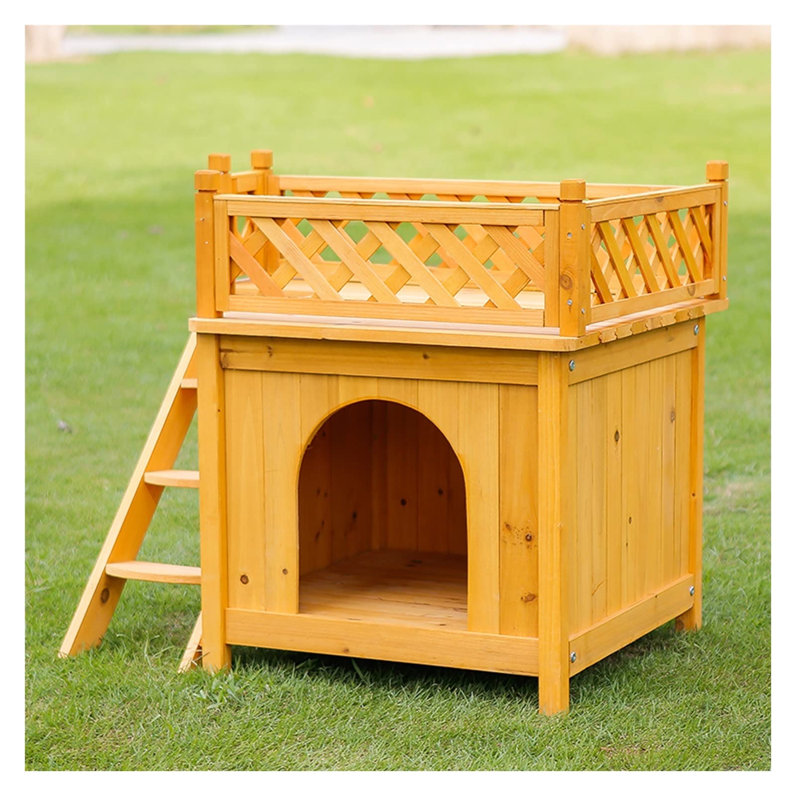 villa per gatti Gabbia for gatti rimovibile, lettiera for, stanza for all'aperto, arrampicata for a due piani Per interni