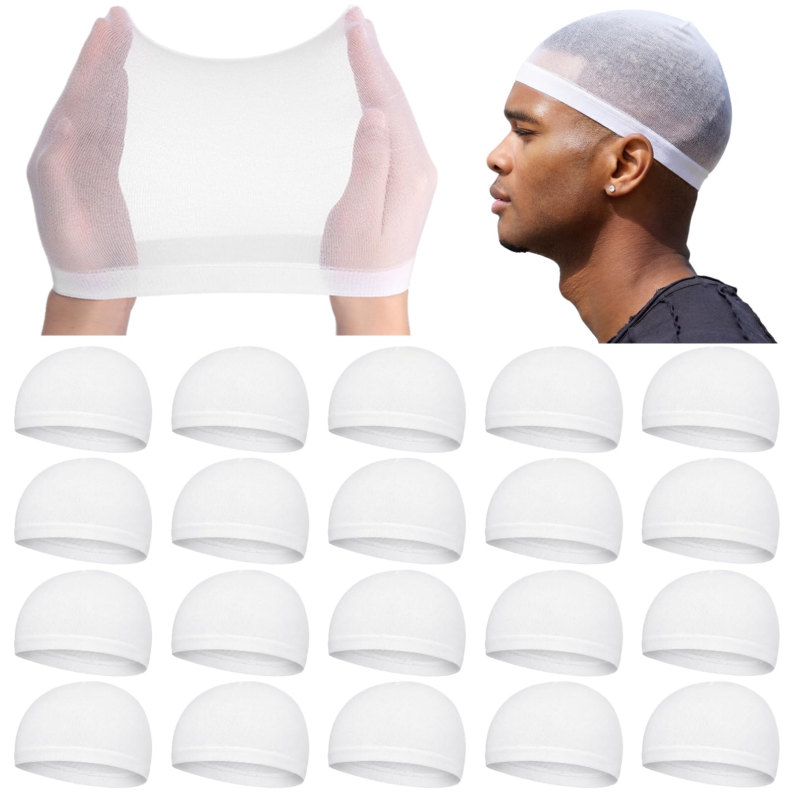 Ramede Stocking Wave Cap for Men Women Wig Caps