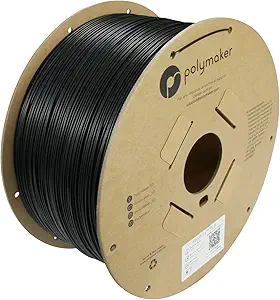 Polymaker PLA Filament, Black 3D Printing PLA Filament 2.85mm 3kg - PolyLite 3D Printer PLA Filament, Dimensional Accuracy +/- 0.03mm, Compatible with Most 3D Printer, Black