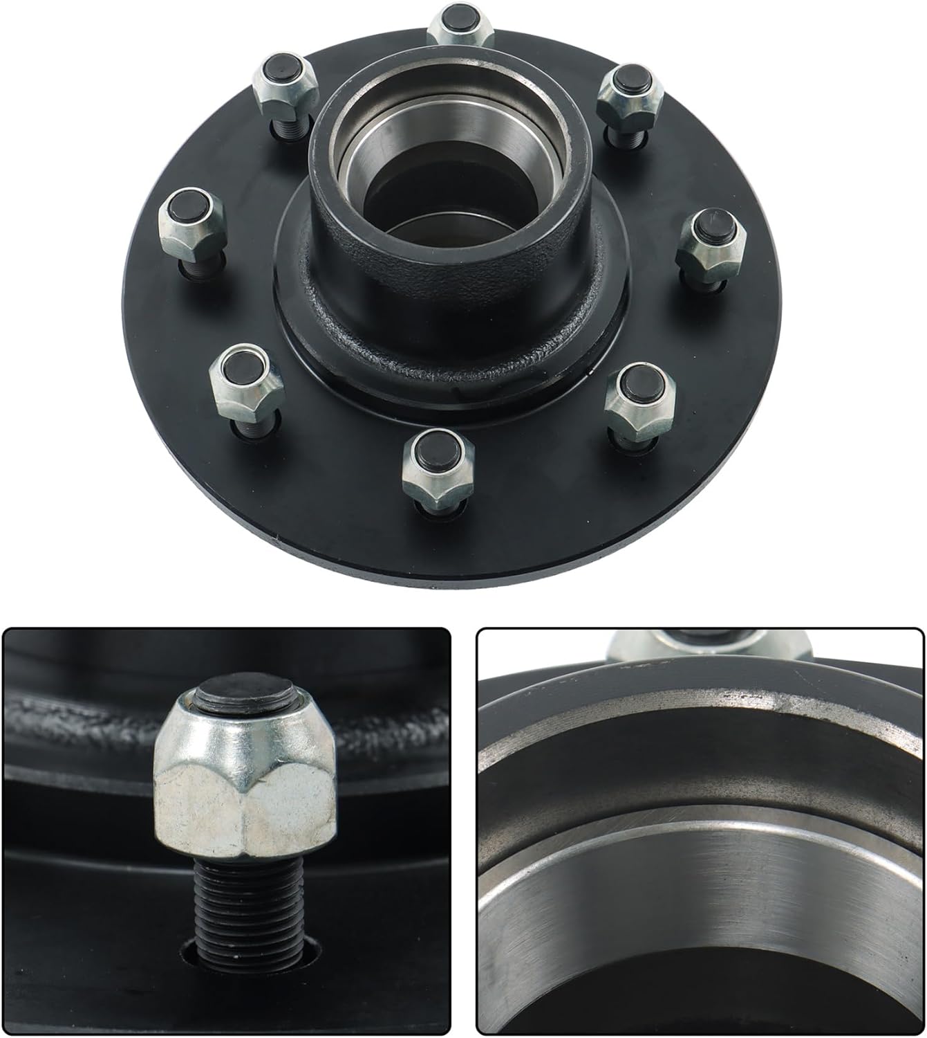 GXYWADY 8 On 6.5 Inch Trailer Hub Kit and 42 Spindle with Trailer Bearing Kit