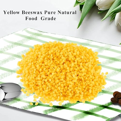 Miniatura 4 de Cera de abejas, perlas de cera de abejas de 1.76 oz (50 g), color amarillo, calidad alimentaria, cera de abeja, materiales cosméticos para