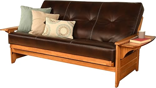 Miniatura 28 de Kodiak Furniture Futón Phoenix de tamaño completo con acabado de nuez, silla Oregon Trail Sillín Oregon Trail,Marco solamente/sin