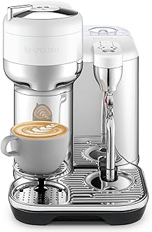 Vertuo Creatista Capsule Coffee Machine with Milk Frother Wand for Cappuccino, Flat White and Espresso by Sage, Sea Salt
