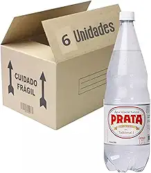 Água Mineral Prata Com Gás Pet 1,27L (6 unidades) - fardo de agua com gas - extraída de fontes naturais na Serra da Mantiqueira, garantindo a sua pureza e qualidade.