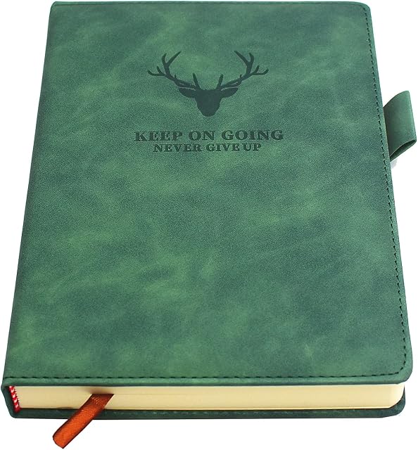 A5 Ruled Notebook Journal - Hardcover Executive Notebooks with Premium Thick Paper, College Lined Journal, 8.3"×5.7",360 Page, Perfect for Office Home School Business Writing & Note Taking (Green)