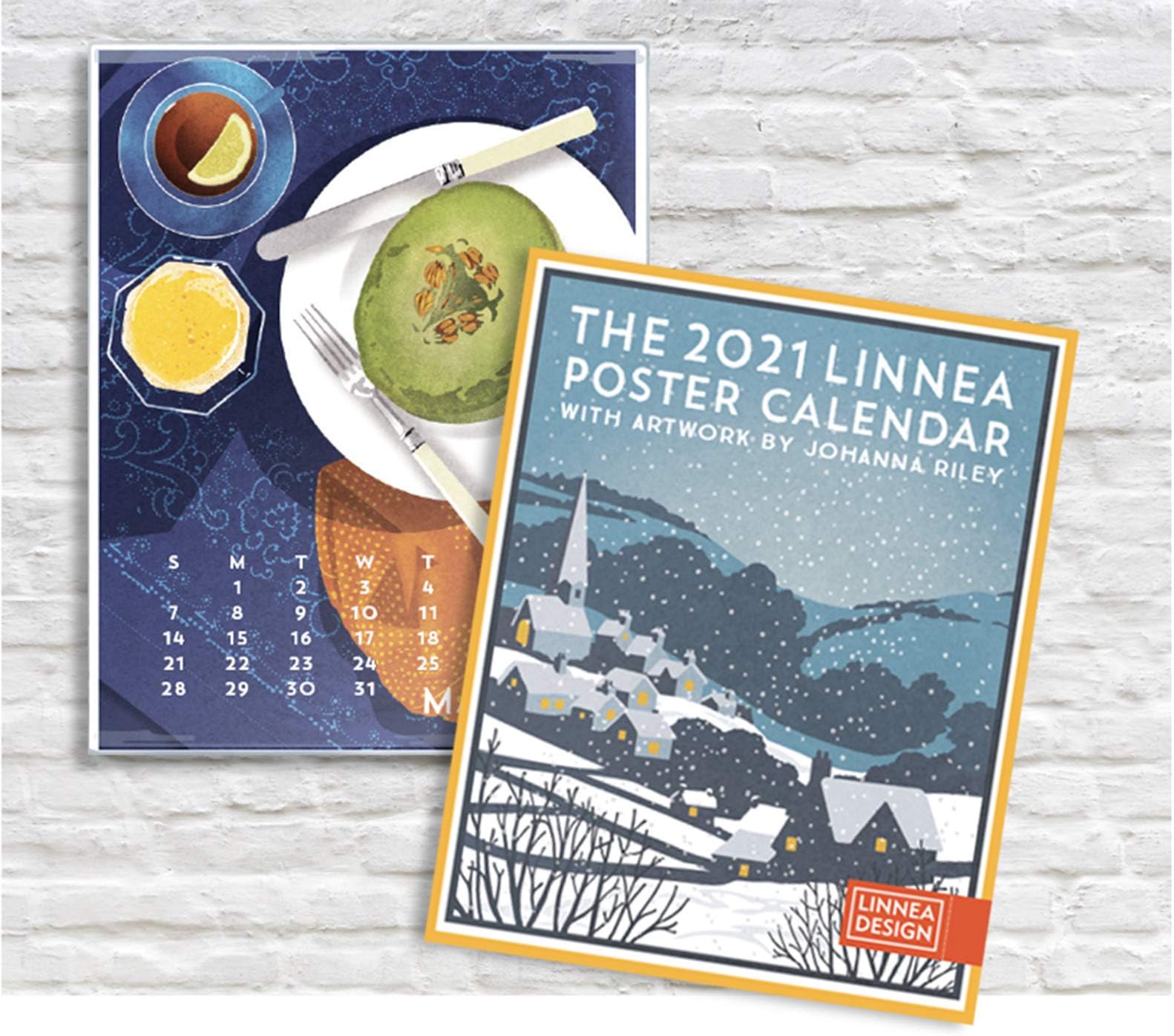 Linnea Design 2021 Poster Calendar 11x14" Art by Johanna Riley