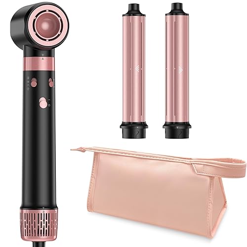 Dual Voltage 3 in 1 Hot Hair Styler – High-Speed Hair Dryer with Air Wrap for Women with Extra Long Barrel Air Styler, European Hair Tools Styling, Fast Drying and Quick Styling, Travel Case